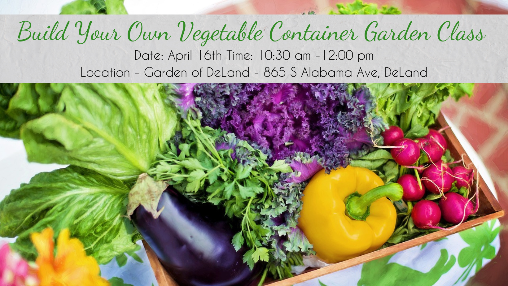 Build Your Own Vegetable Container Garden Class