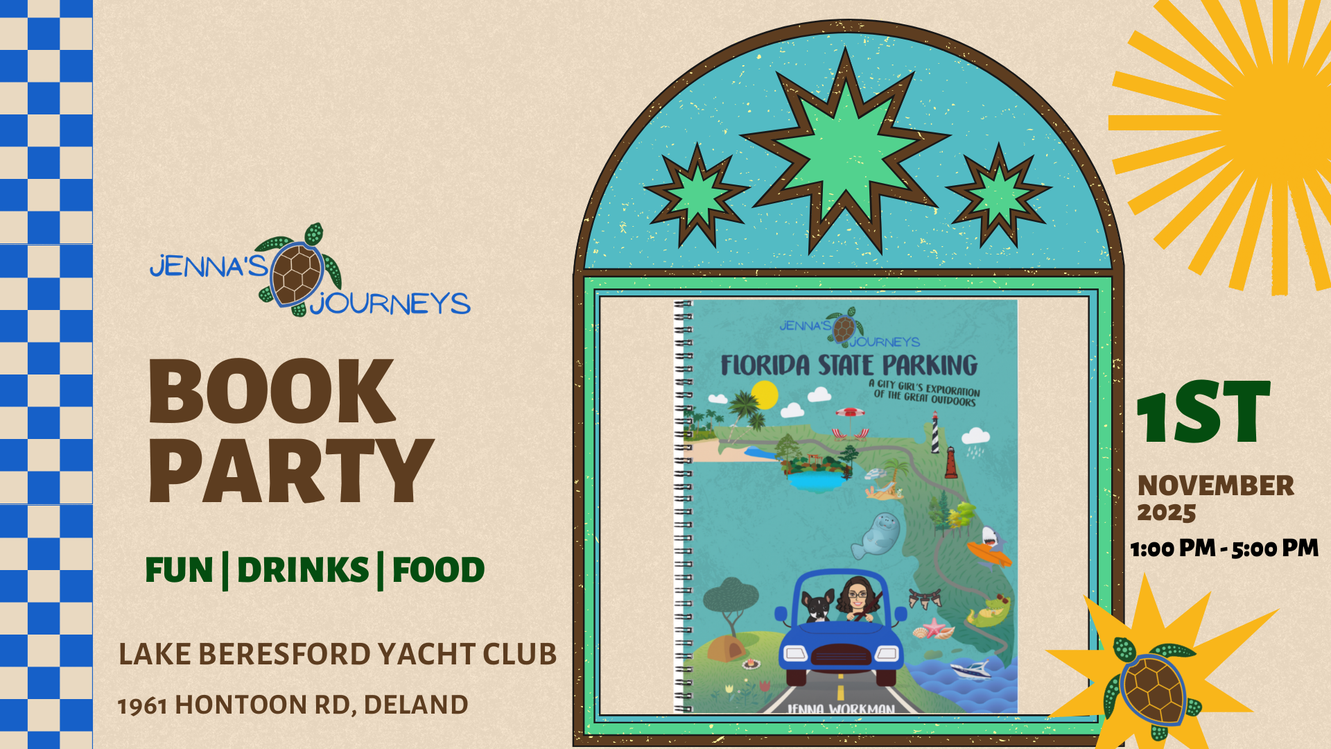 Jenna’s Journeys Book Celebration! Florida State Parking Book Signing!
